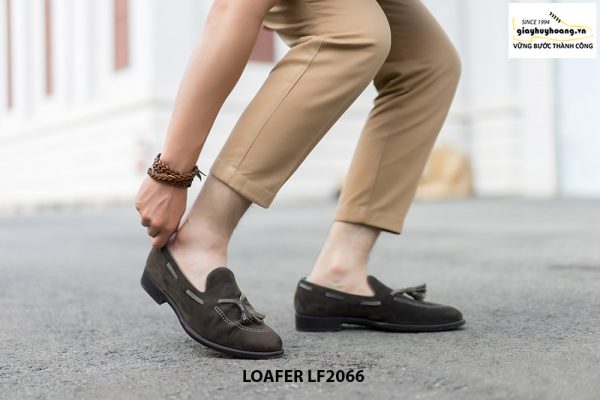 Giày lười nam da lộn phong cách Tassel Loafer LF2066 006