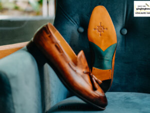 Giày lười nam có chuông đánh màu Patina Tassel Loafer LF2060 003