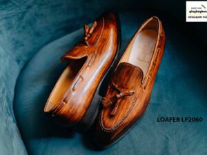 Giày lười nam có chuông đánh màu Patina Tassel Loafer LF2060 002