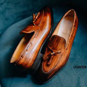 Giày lười nam có chuông đánh màu Patina Tassel Loafer LF2060 002