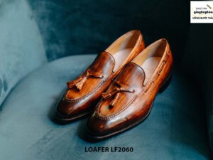 Giày lười nam có chuông đánh màu Patina Tassel Loafer LF2060 001