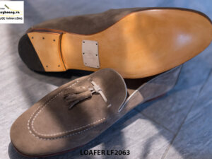 Giày lười nam da lộn mềm Tassel Loafer LF2063 004