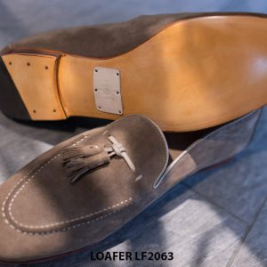Giày lười nam da lộn mềm Tassel Loafer LF2063 004