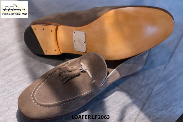 Giày lười nam da lộn mềm Tassel Loafer LF2063 004