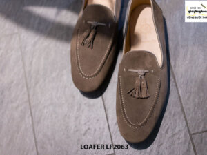 Giày lười nam da lộn mềm Tassel Loafer LF2063 001
