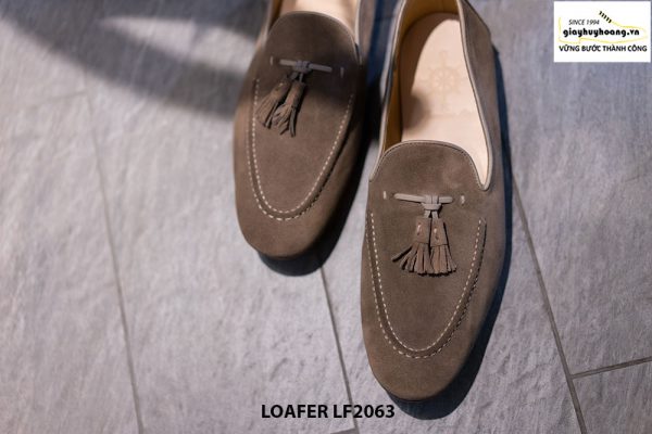 Giày lười nam da lộn mềm Tassel Loafer LF2063 001