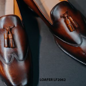 Giày da nam không dây Tassel Loafer LF2062 003