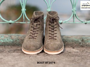Giày Boot da lộn nam buộc dây BT2074 001