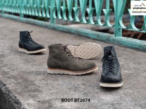 Giày Boot da lộn nam buộc dây BT2074 002