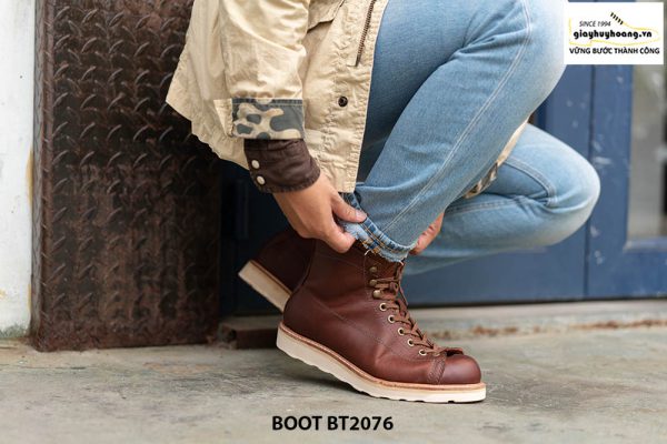 Giày da nam Boot buộc dây chính hãng BT2076 003