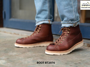 Giày da nam Boot buộc dây chính hãng BT2076 001