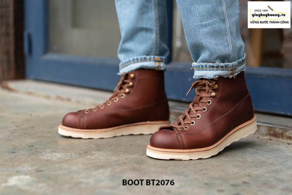 Giày da nam Boot buộc dây chính hãng BT2076 001