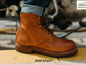 Giày tây nam Boot mũi tròn mạnh mẽ BT2077 001