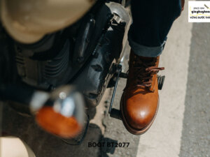 Giày tây nam Boot mũi tròn mạnh mẽ BT2077 004