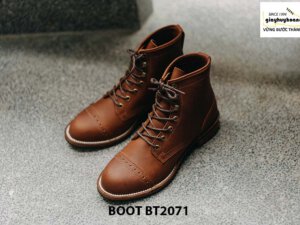 Giày da nam buộc dây cổ cao phong cách BT2071 001