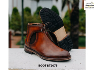 Giày da nam Boot buộc dây thời trang BT2075 003