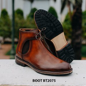 Giày da nam Boot buộc dây thời trang BT2075 003