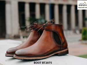 Giày da nam Boot buộc dây thời trang BT2075 001