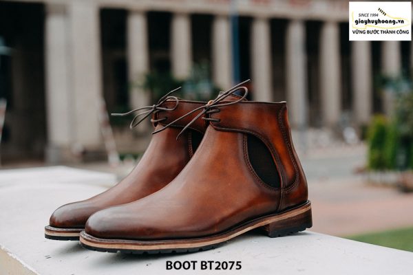 Giày da nam Boot buộc dây thời trang BT2075 001