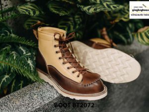 Giày da nam buộc dây boot thiết kế mới BT2072 004