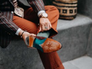 Giày lười nam hai khoá chính hãng Penny Loafer LF2056 004