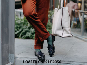 Giày lười nam hai khoá chính hãng Penny Loafer LF2056 003