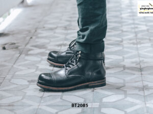 Giày da Boot nam cực đẹp đen trẻ trung BT2085 004