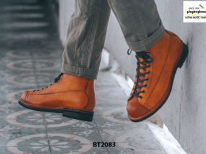 Giày da Boot nam cổ cao cột dây trẻ trung BT2083 005