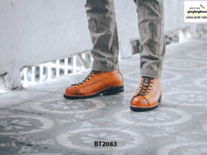 Giày da Boot nam cổ cao cột dây trẻ trung BT2083 002