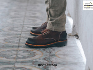 Giày nam Boot cột dây thời trang cao cấp BT2080 001