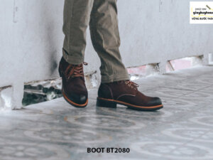 Giày nam Boot cột dây thời trang cao cấp BT2080 005