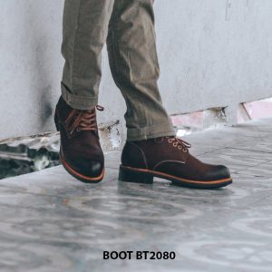 Giày nam Boot cột dây thời trang cao cấp BT2080 005