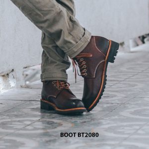 Giày nam Boot cột dây thời trang cao cấp BT2080 004