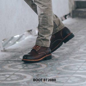 Giày nam Boot cột dây thời trang cao cấp BT2080 003