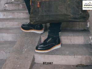 Giày da Boot nam cột dây phong cách BT2087 001