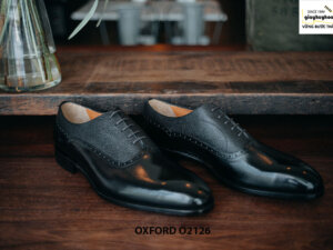 Giày tây nam phối da hột thời trang Oxford O2126 001