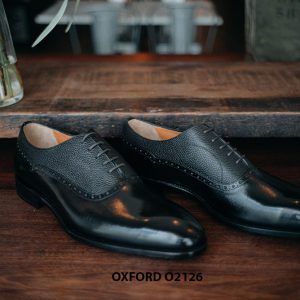 Giày tây nam phối da hột thời trang Oxford O2126 001