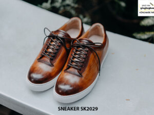 Giày da nam đánh Patina đẹp Sneaker SK2029 002