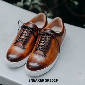 Giày da nam đánh Patina đẹp Sneaker SK2029 002