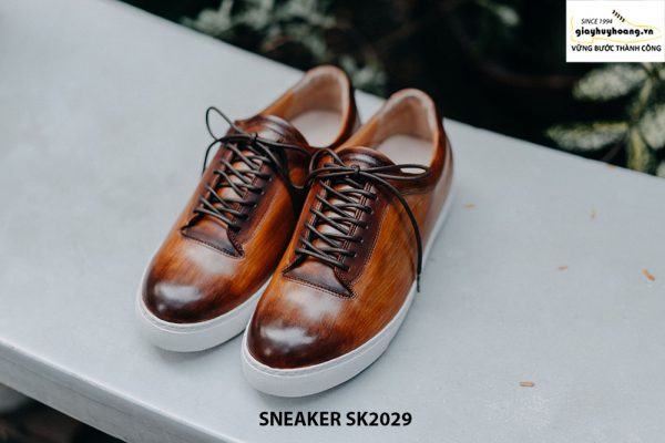 Giày da nam đánh Patina đẹp Sneaker SK2029 002