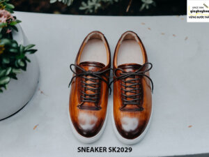 Giày da nam đánh Patina đẹp Sneaker SK2029 001