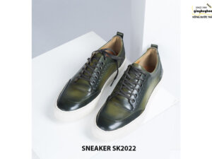 Giày da nam đế bằng có khâu chỉ bền bỉ Sneaker SK2022 001