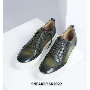 Giày da nam đế bằng có khâu chỉ bền bỉ Sneaker SK2022 001