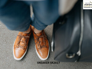 Giày da nam đế bằng thời trang cao cấp Sneaker SK2027 001