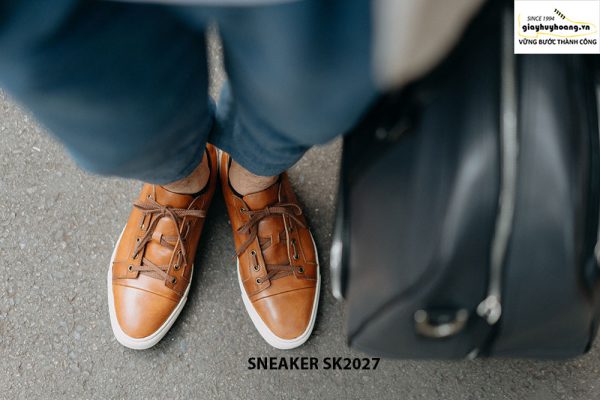 Giày da nam đế bằng thời trang cao cấp Sneaker SK2027 001