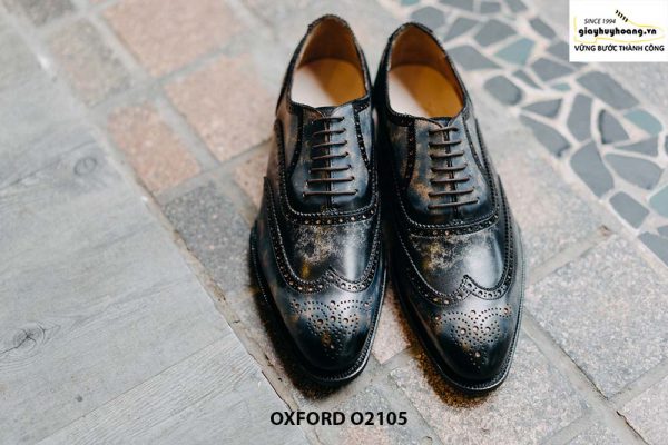 Giày da nam Wingtips chữ W phong cách Oxford O2105 005