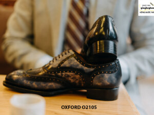 Giày da nam Wingtips chữ W phong cách Oxford O2105 003