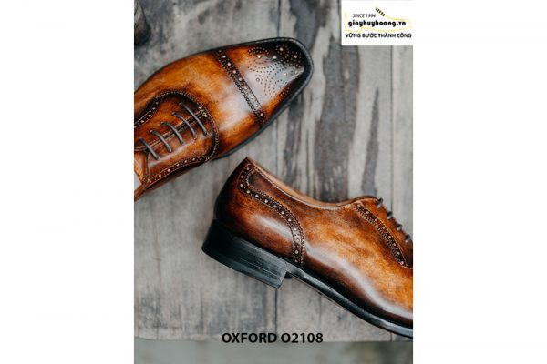 Giày da nam da bò hảo hạng Oxford O2108 006