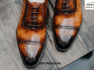 Giày da nam da bò hảo hạng Oxford O2108 004
