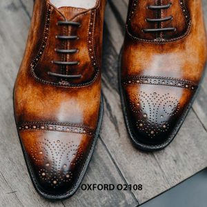 Giày da nam da bò hảo hạng Oxford O2108 004